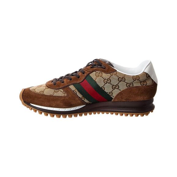 Gucci Re-Motion Gg Canvas & Suede Sneaker, Brown - Picture 2 of 5